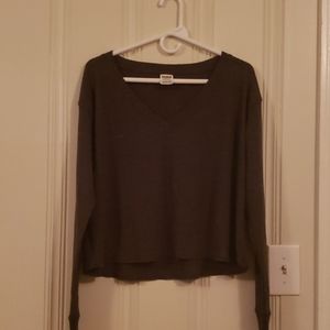 PINK V-neck long sleeve